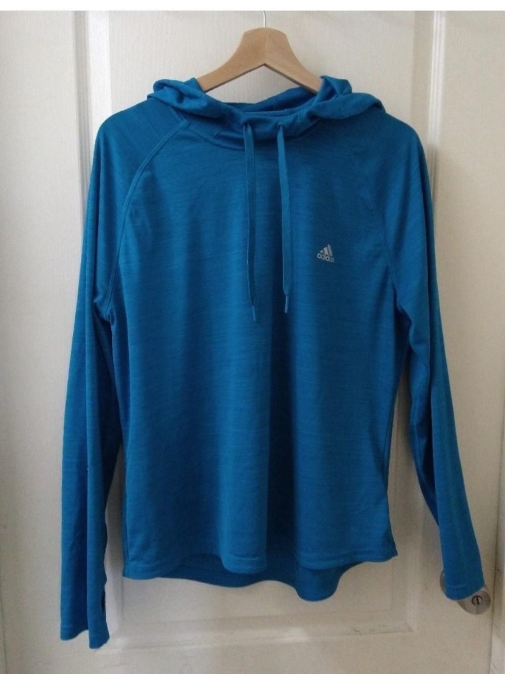 adidas Teal Climalite Long Sleeve Hoodie